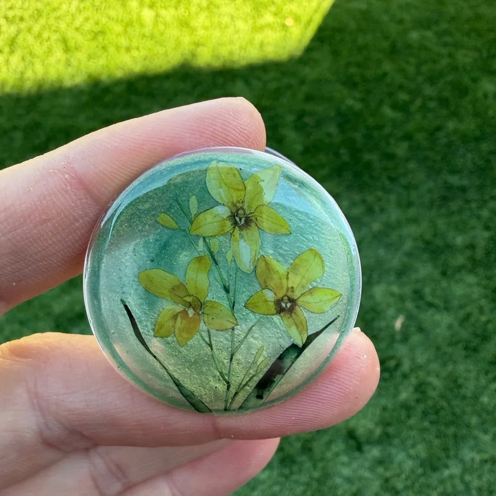 Floral Green Phone Grip Holder
